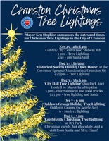 Mayor Hopkins Announces Cranston Christmas Tree Lightings